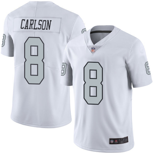 Men Oakland Raiders Limited White Daniel Carlson Jersey NFL Football 8 Rush Vapor Untouchable Jersey